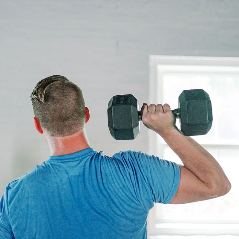 Man working out on personal training